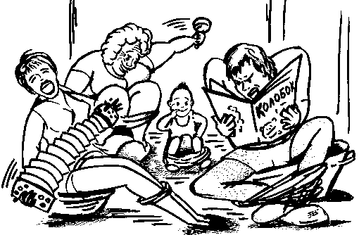 Семья карикатура